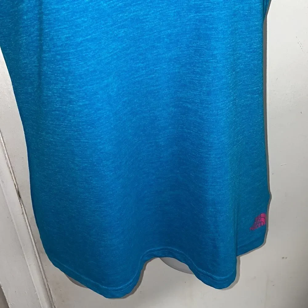 THE NORTH FACE Turquoise Open Back T-Shirt-S - Picture 3 of 8